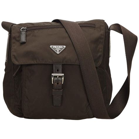 prada brown messenger bag|nylon Messenger bag for men.